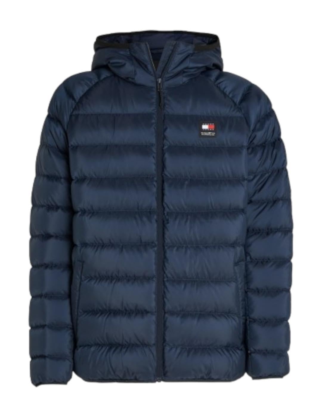 Tommy Jeans TJM Hooded LT Down Jacket EXT DM0DM17882 Chaquetas Acolchadas de Plumas, Azul (Dark Night Navy), XL para Hombre