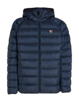 Tommy Jeans TJM Hooded LT Down Jacket EXT DM0DM17882 Chaquetas Acolchadas de Plumas, Azul (Dark Night Navy), XL para Hombre