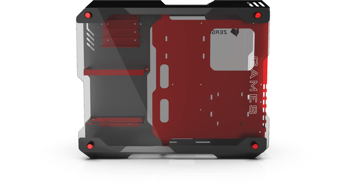 Zeaginal ZC-01M Plus (Negro/Rojo) - Carcasa del Ordenador Abierto ATX