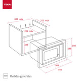 Teka ML 8200 BIS - Microondas y Grill de 20 lts, Urban Colors Edition, 5 Niveles de Potencia, Touch Control, Memoria de Cocinado, Display TFT, Color Cristal Negro