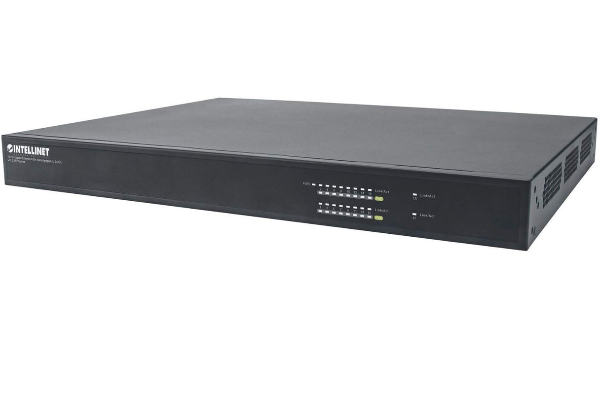 INTELLINET Switch 8 Port Managed AV PoE 2XSFP UPLINK