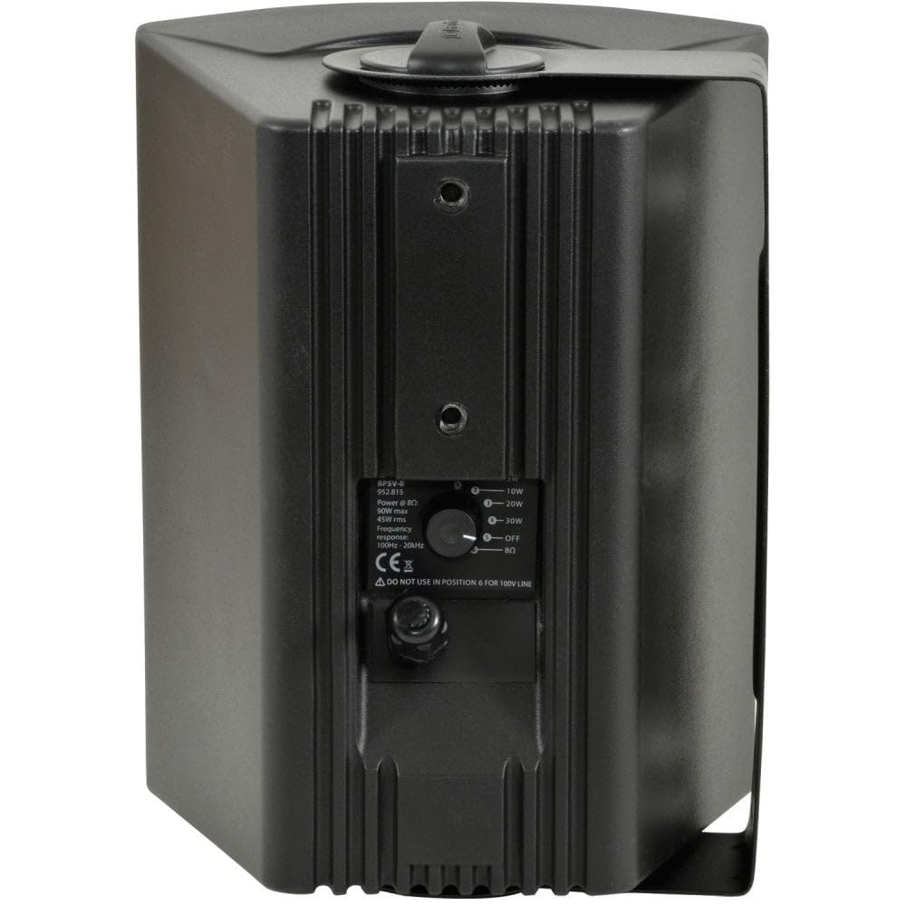 Adastra Altavoz Exterior Resistente a la Intemperie | 90 W | Negro 5.25 Pulgadas