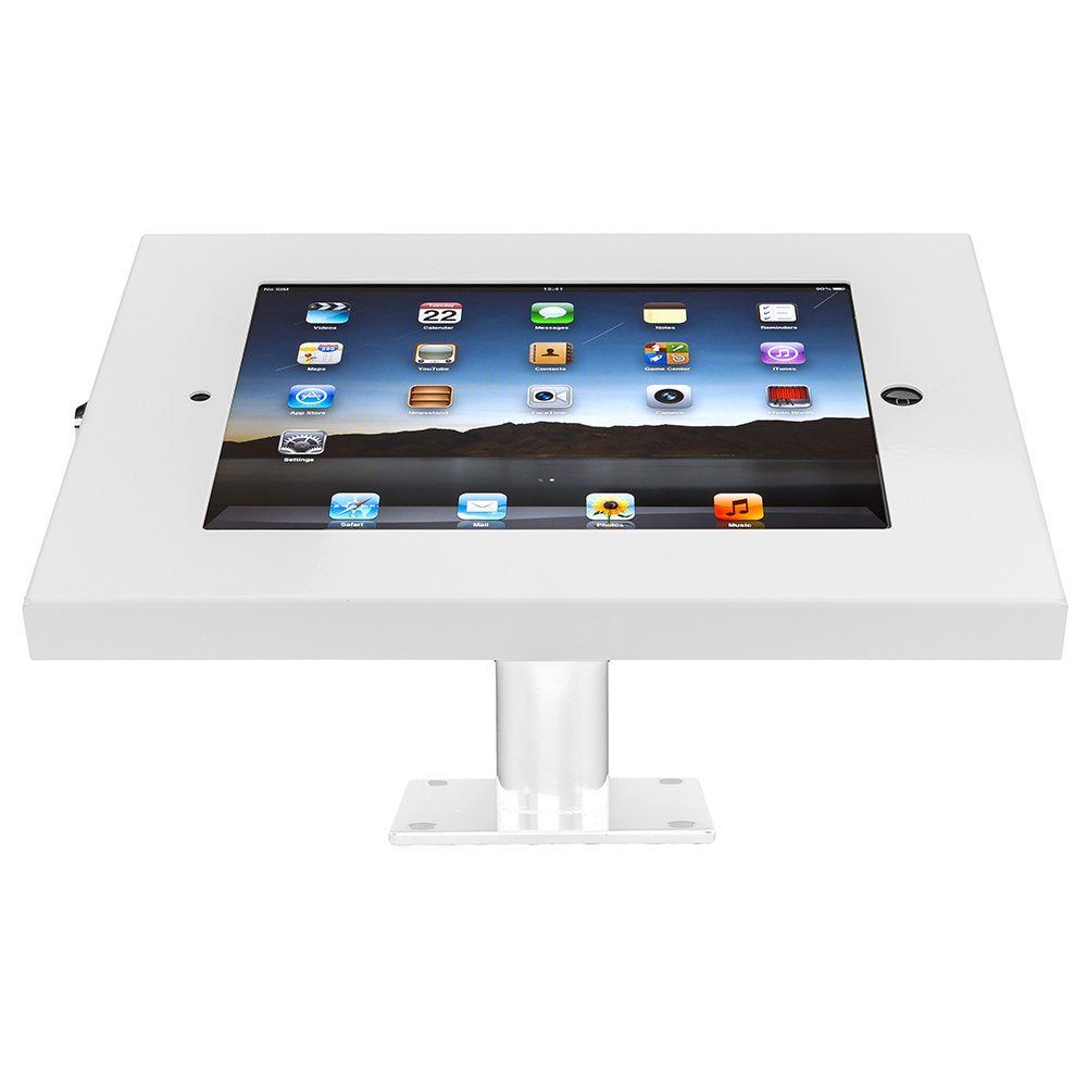 SecurityXtra SecureDock Uno - Seguridad Pantalla de sobremesa de Ajustable para Apple iPad 2/3/4, Air, Air 2 & iPad Pro 9.7" - Blanco