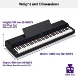 Yamaha P-S500 - Piano Digital Smart con 88 Teclas, Teclado GHS Ponderado, Luces LED, Bluetooth, VRM, 660 Voces, Grabación de Audio/MIDI - Negro