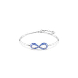 Swarovski Brazalete Hyperbola, Símbolo del infinito, Azul, Baño de rodio