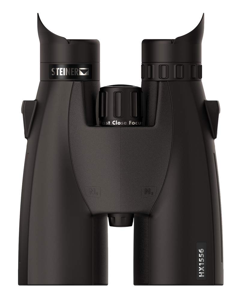 Steiner Prismáticos de la Serie HX de 15 x 56 – Óptica de Aventura versátil, Transparente y de Alta precisión para situaciones de Poca luz y luz Diurna, Color Negro
