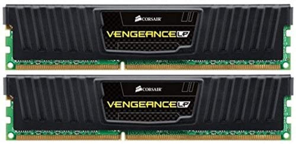 Corsair Vengeance Low Profile - Módulo de Memoria XMP de Alto Rendimiento de 8 GB (2 x 4 GB, DDR3, 1600 MHz, CL9), Negro (CML8GX3M2A1600C9)