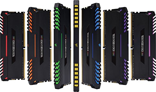 Corsair Vengeance RGB - Kit de memoria Entusiasta de 16 GB (2 x 8 GB, DDR4, 3200 MHz, C16 XMP 2.0) negro