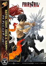 Prime 1 Studio Fairy Tail - Figura Decorativa de Natsu, Gris, Erza, Happy - Figura de Estatua de Lujo, versión 1/7, 57 cm