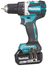 Makita DDF484RTJ Taladro, 450 W, 18 V, Negro, One size