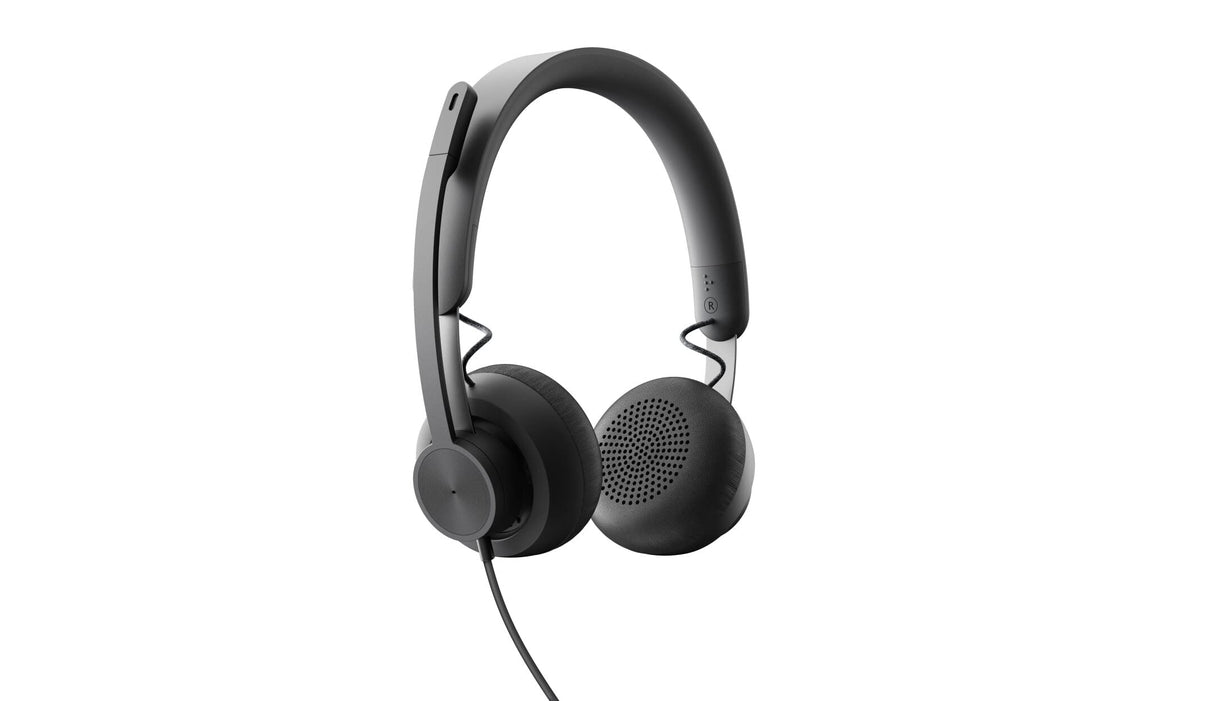 Logitech Zone Wired Auriculares con micrófono dotado de supresión de ruido, USB-C con adaptador USB-A - grafito