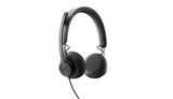 Logitech Zone Wired Auriculares con micrófono dotado de supresión de ruido, USB-C con adaptador USB-A - grafito