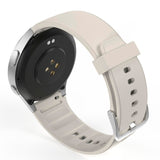 HAMA | Smartwatch 8900 (Reloj Inteligente, con GPS, Pantalla Tactil Amoled, Reloj Deportivo, Permite Hacer Llamadas en Manos Libres) Color Plata y Beige.