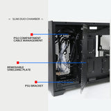 SaharaGaming P480MB-S RGB ATX PC Case (4 x 12 cm, Ventilador ARGB de un Solo Anillo, gestión de Cables, hub de Ventilador de 10 Puertos, PWM, Sync) Negro