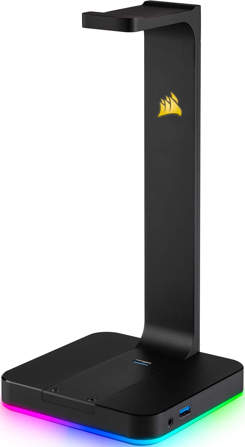 Corsair ST100 RGB Premium, Soporte de Auriculares, Negro