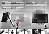 SilverStone SST-ARM11BC - Bracket para montaje de un brazo para monitor LCD LED, Ajustable, con rotación de 360º, brazo basculante arriba/abajo 90º,izquierda/derecha 90º & 180º Max VESA100x100,negro