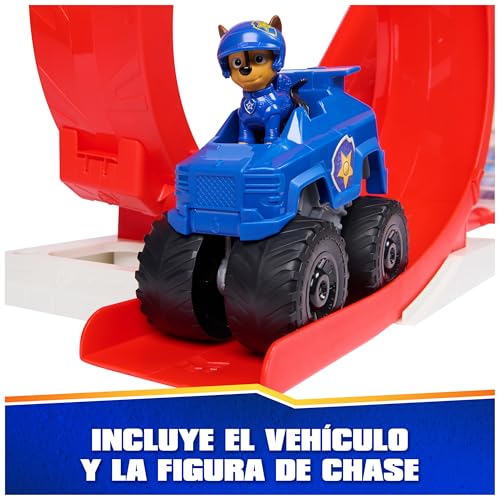 Patrulla Canina - Escenario Lanzador DE VEHÍCULOS Super Loop Tower HQ con Luces Y Sonidos + Coche Y Figura Chase- Patrulla Canina Juguetes - Regalo Niño 3 años + - 6069672 - Juguetes Niños 3 años +