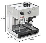 Lelit Anita Máquina de Café - Con Espumador de Leche & Molinillo Integrado - 2,7 litros - PL042EMI-2G80 - Acero Inoxidable Pulido