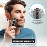 Wahl Pro Series High Visibility Trimmer, Cuchilla de Corte Cercano, Ion-Litio, Cortabarba totalmente lavable, Kit de Aseo, Cabezales Intercambiables, Profesional, Sin Cable, Corte Cercano