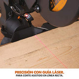 Evolution Power Tools - R210SMS-300+ Ingletadora deslizante multimaterial de 210 mm (230 V), con paquete plus, Corta acero dulce, aluminio, plástico, madera con clavos incrustados