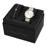 Armani Exchange Orologio da donna, Movimento al quarzo a tre lancette e cassa da 36 mm con cinturino in acciaio inossidabile, Conjunto tono plata y tono oro