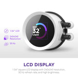 NZXT Kraken 280 RGB - Enfriador líquido de CPU AIO de 11.08 Pulgadas - Pantalla LCD Cuadrada Personalizable de 1.54 Pulgadas para imágenes, métricas de Rendimiento - Bomba de Alto Rendimiento - 2