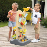 Smoby- Muro de Actividades Doble Cara- Diversión 6 en 1 Circuito de Bolas y Agua, Tres en Raya, Pizarra, Juego de Lanzar Pelotas y más, 29 Accesorios, A Partir de 2 Años (7600840300)