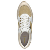 Geox D ZOSMA A, Zapatillas Mujer, White/Lt Gold, 38 EU