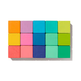 Lovevery | El Juego de Bloques | Bloques de Construcción y Piezas de Madera Maciza + Caja de Almacenaje de Madera, se Convierte en un Coche de Tracción, 70 Piezas, 20+ Actividades, Edad 12+ Meses