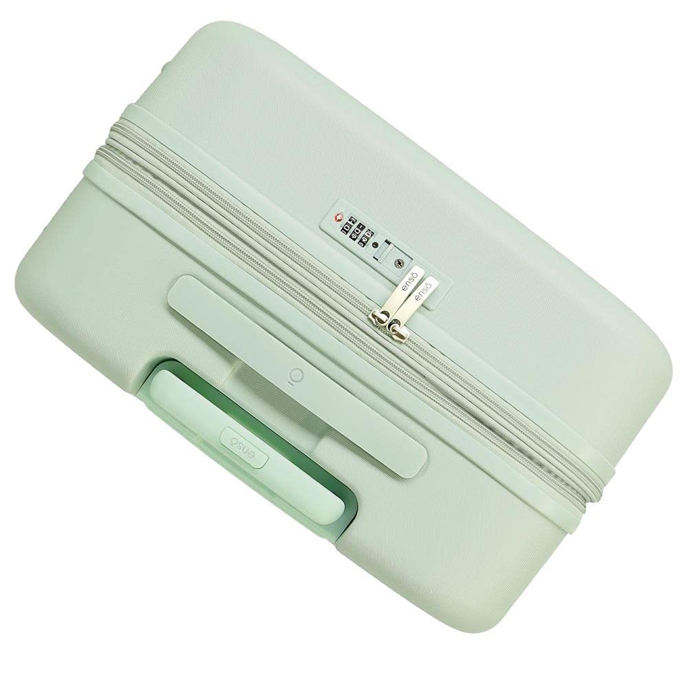 Enso Beautiful day Maleta mediana Verde 48x70x28 cms Rígida ABS Cierre TSA integrado 79L 4,32 kgs 4 Ruedas dobles