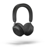 Jabra Evolve2 75 Auriculares Estéreo Inalámbricos para PC con tecnología de 8 micrófonos-Auriculares de Doble Espuma y Cancelación de Ruido Activa, Adaptador Bluetooth USB-A-Para MS Teams-Negro