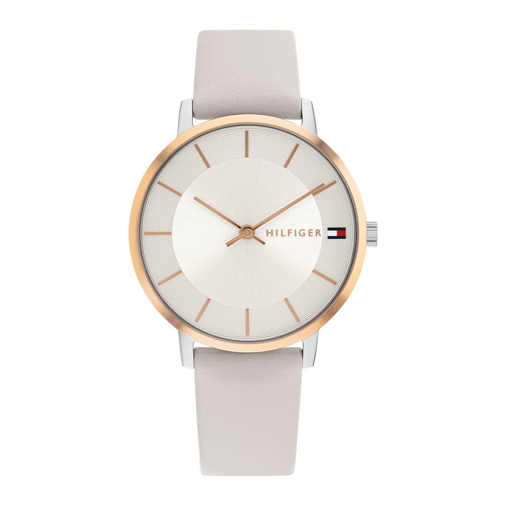 Tommy Hilfiger Reloj De Movimiento De Cuarzo De Dos Manecillas para Mujer con Correa de Cuero Gris - 1782671