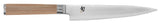 KAI Shun Classic White cuchillo japonés multiusos 15 cm de longitud de hoja - cuchillo de Damasco 32 capas núcleo VG MAX - 61 HRC - mango de madera Pakka -pequeño cuchillo de cocina forjado estrecho