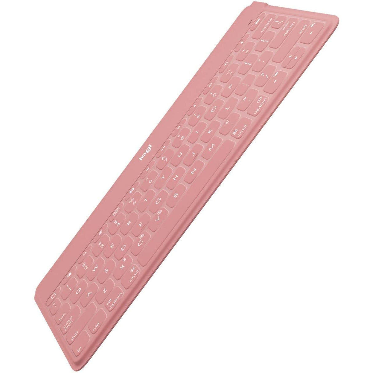 Logitech Keys-To-Go Teclado Inalámbrico Bluetooth para iPhone, iPad, Apple TV, Disposición QWERTZ Alemán, Rosa