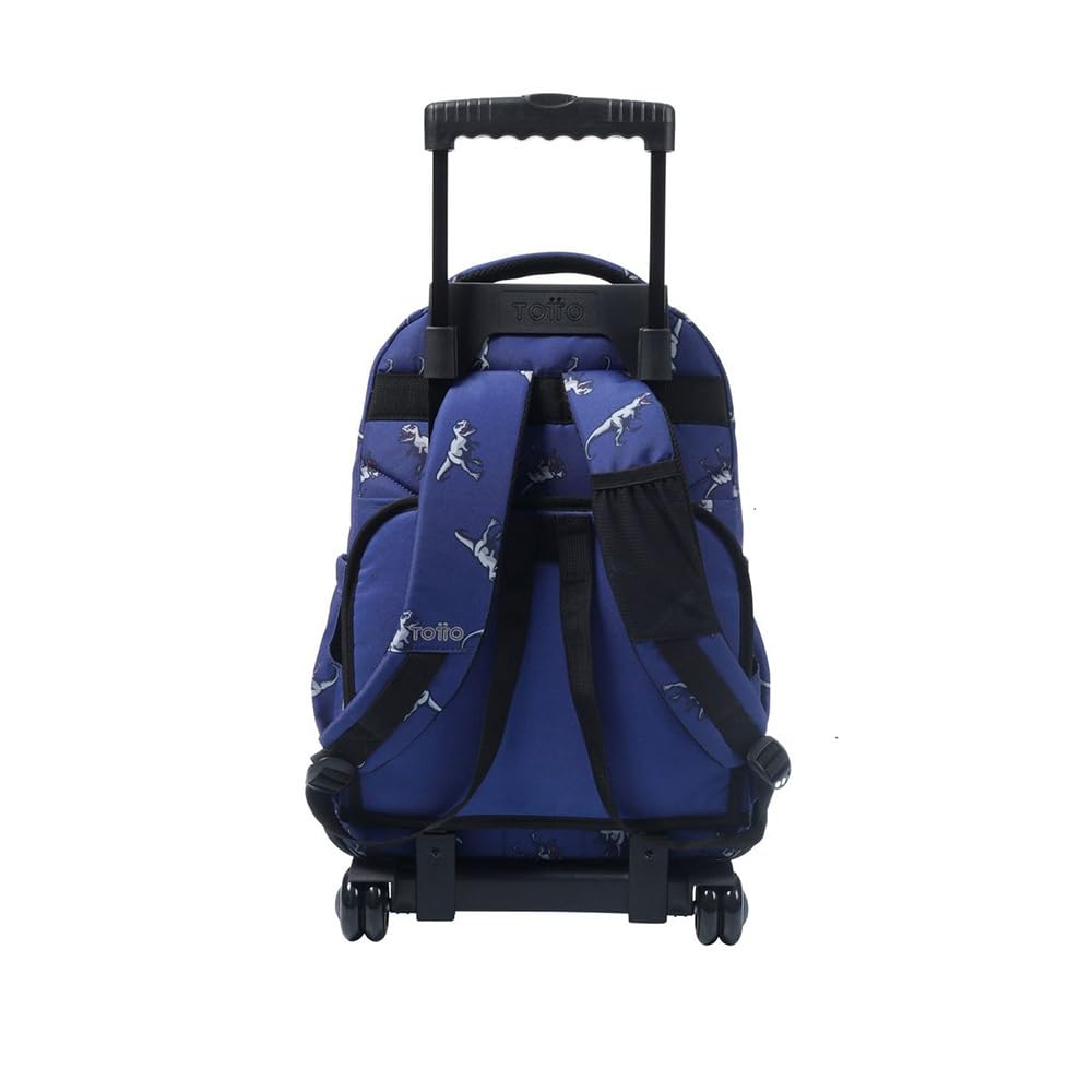 TOTTO Mochila Escolar Ruedas T-Rex Azul Unisex-Adulto Azul 60