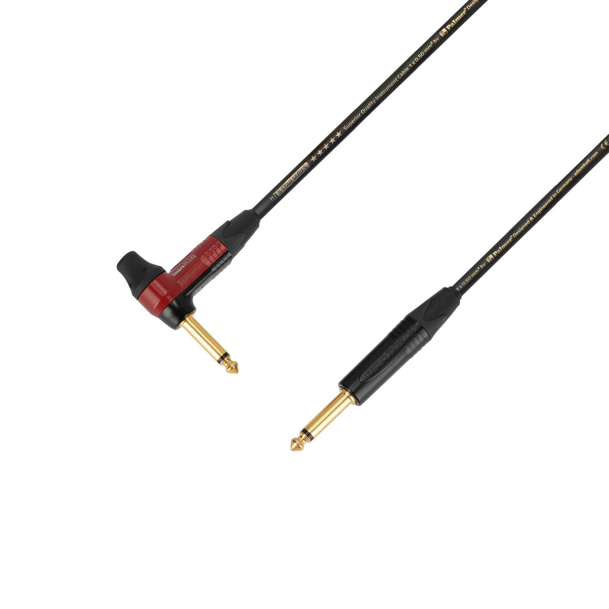 Adam Hall Cables 5 STAR IPR 0900 PALMER® CABLE TIMBRE - Instrument Cable | Palmer® & Neutrik timbrePLUG® angled Jack x Jack TS | 9 m