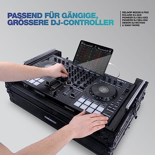 reloop Premium Large Controller Case - Carcasa para Controlador de DJ Hecha a Mano de Madera Robusta y Aluminio