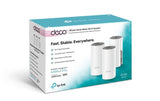 TP-Link Deco E4 (3-Pack) - AC1200 Repetidor de WiFi, Mesh WiFi Inteligente, Doble Banda hasta 350m², 2xPuertos 100/10 Mbps, MU-MIMO, hasta 100 Dispositivos, Adecuado para Xiaomi Mi Box