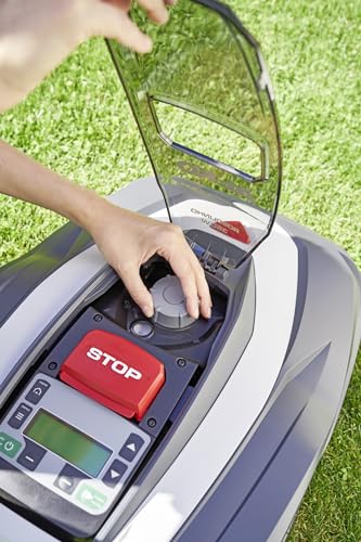 AL-KO Robot cortacésped Robolinho® 350 W, Ancho de Corte 20 cm, batería de Iones de Litio de 18 V/2,5 Ah, para Superficies de hasta 300 m², Capacidad de Ascenso máx. 30%, Muy silencioso 60 dbA
