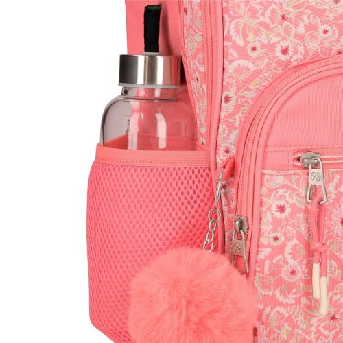 Pepe Jeans Nahid Mochila Compact 2 Ruedas Rosa 32x43x21 cms Poliéster by Joumma Bags
