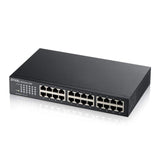 Zyxel Gigabit Switch de 16 puertos no configurable - Diseño sin ventilador [GS1100-24E]
