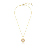 Swarovski Colgante Hyperbola, Corazón, Blanco, Baño tono oro