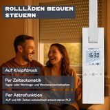 HOMEPILOT - RolloTron Premium Enrollador cinta eléctrico | Control conveniente persianas. Accesorio persianas Smart Home - ¡también apto instalaciones posteriores! Capacidad carga: 45 kg