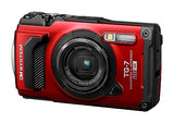 OM System Tough TG-7 Cámara subacuática roja, Impermeable, a Prueba de congelación, Alta resolución Brillante, Video 4K 44x Macro Disparo