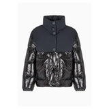 Armani Exchange The Notorius Frank-Inserto de Nailon Arrugado Chaqueta, Negro, XL para Mujer