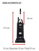 SEBO Automatic X7 - Aspirador de Cepillo (plástico, 117,00 x 31,00 x 31,00 cm), Color Gris