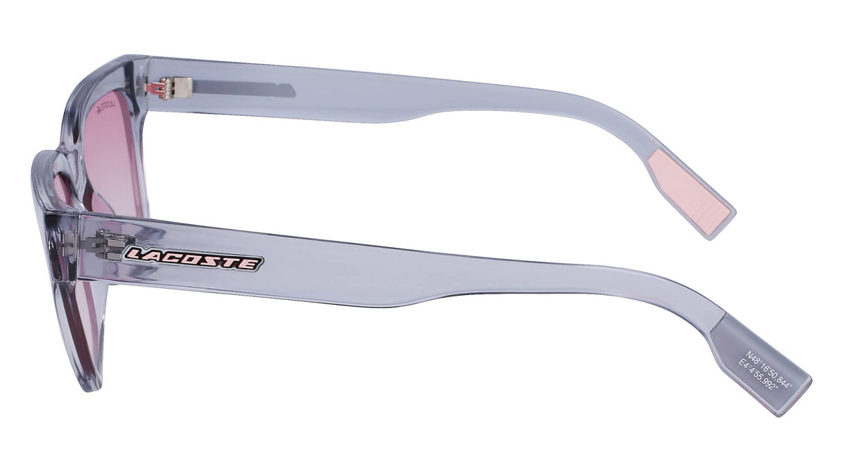 Lacoste Women's Sunglasses L6002S - Light Grey with Gradient Rose Flash Lens