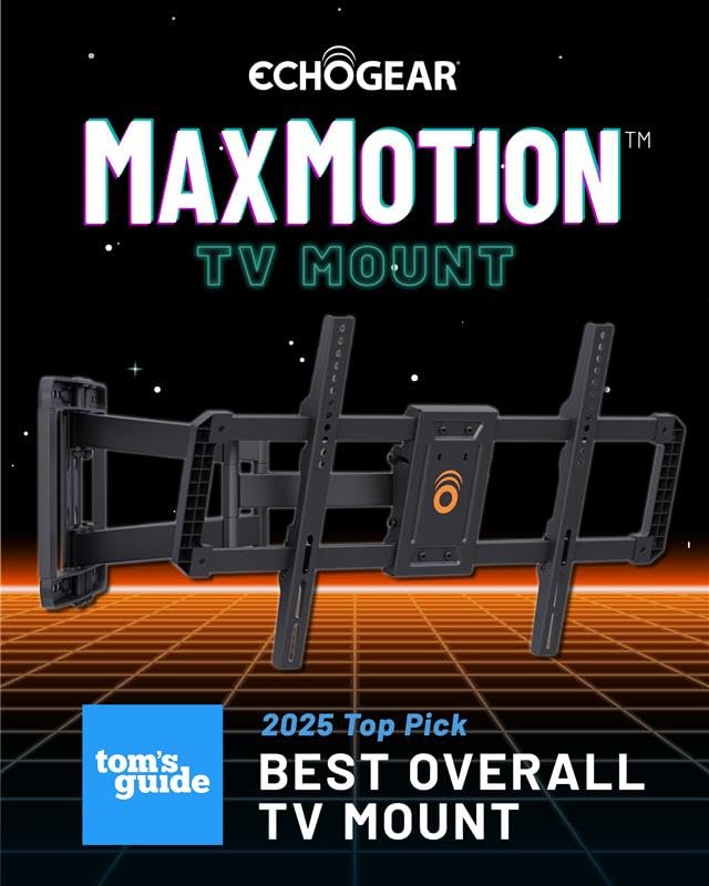 ECHOGEAR MaxMotion - Soporte de Pared para televisores Grandes de hasta 90 Pulgadas, Movimiento Completo con Giro, inclinación y extensión Suaves, diseño Universal Que Funciona con Samsung, Vizio y