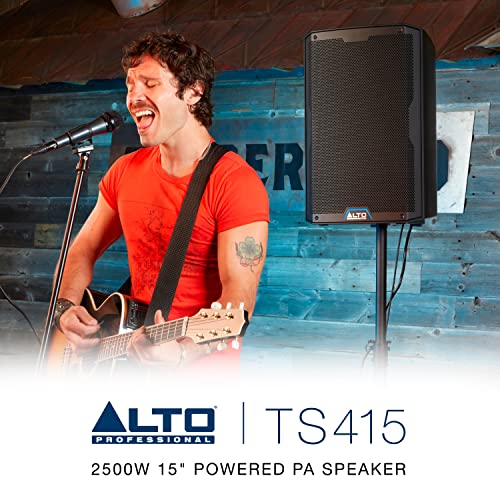 Alto Professional TS415 Altavoz PA Activo de 2500W 15" con Mezclador de 3 Canales, Streaming Bluetooth, Emparejamiento Inalámbrico de Altavoces, DSP y App Alto