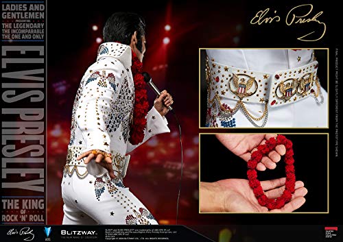 Blitzway Elvis Presley - Estatuilla híbrida de 1/4 a Escala magnífica de Elvis Aaron Presley, 52 cm